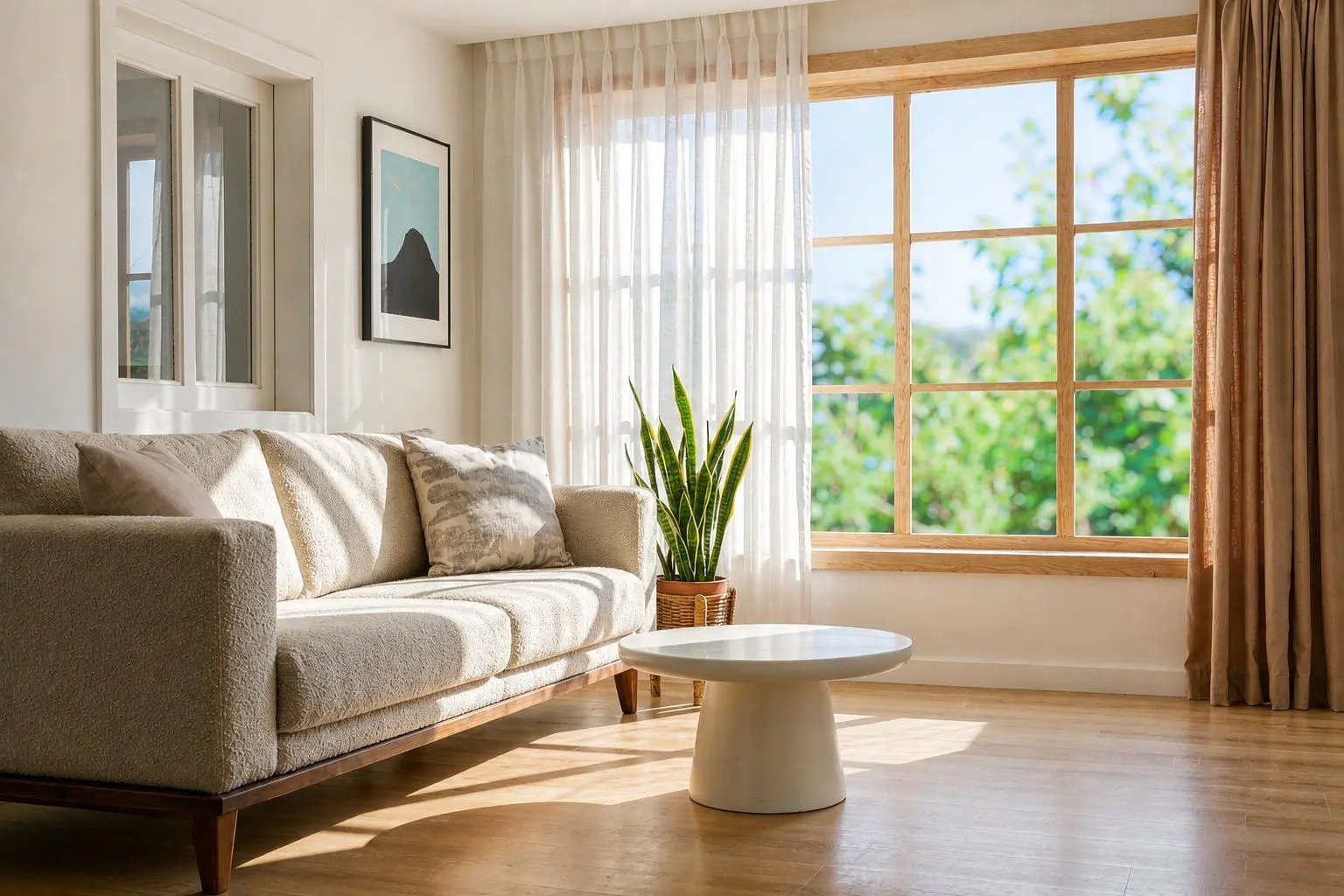 A warm, well-furnished living room